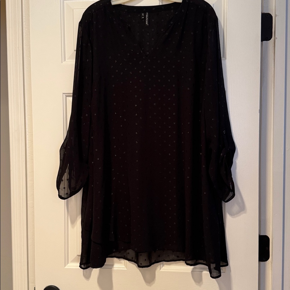 Elegant Black Sheer Blouse